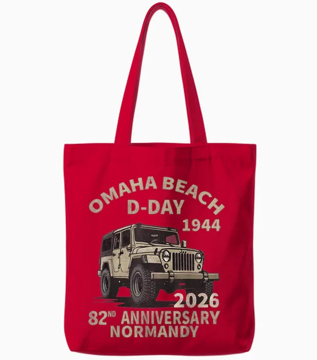 D-Day Normandie 1944 D Day 82 Ans D Day 82nd Anniversary Tote Bags in Red