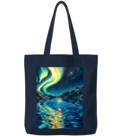 Crystal Lake of Aurora Tote Bags - Navy