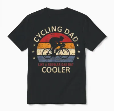 Radfahrer Papa Wie Ein Normaler Vater Nur Cooler Cycling Unisex T-Shirt - Black