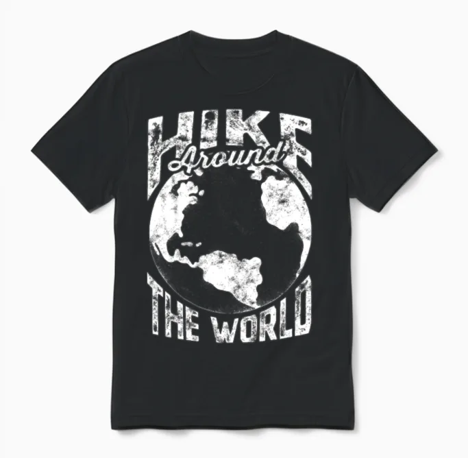 Hike! - Hiking & Outdoors Gift Unisex T-Shirt in Black
