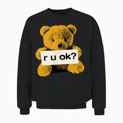 Official Yungblud Teddy R U Ok? Black Unisex Sweatshirt - Black