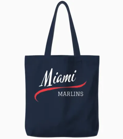 Marlins Retro Tote Bags - Navy