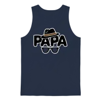 Papa Dad Unisex Tank Top - Navy – 1