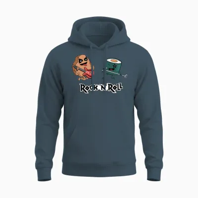 Funny Rock and Rock Unisex Hoodie - Dark Heather