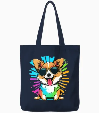 Dog Tote Bags - Navy