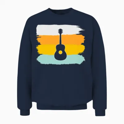 Guitar Retro Unisex Sweatshirt - Navy