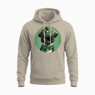 Pirate Cat Unisex Hoodie - Sand