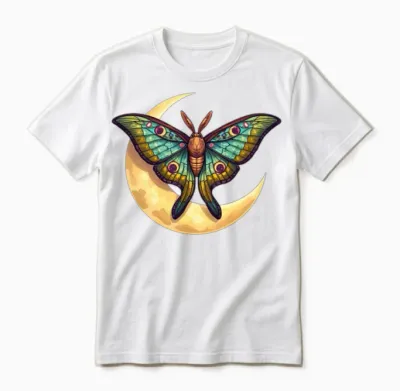 Moon Moth Mosaic Unisex T-Shirt - White