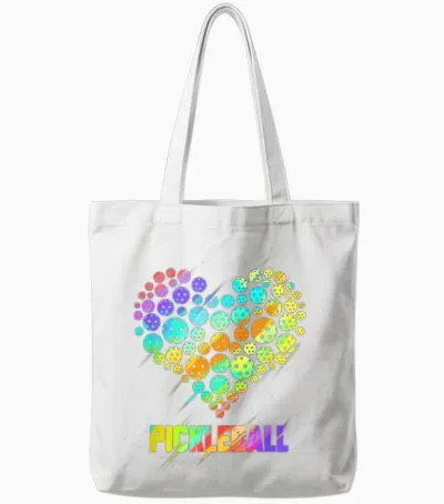 Funny Pickleball Tote Bags - White
