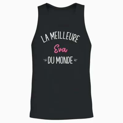 Woman Humor Personalized Gift Bff First Name Eva Unisex Tank Top - Black