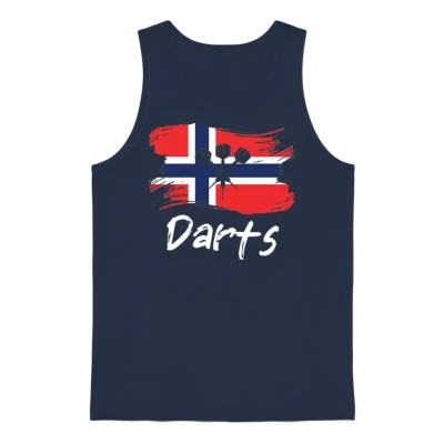Darts Norway Flag Dart Throwing Country Unisex Tank Top - Navy