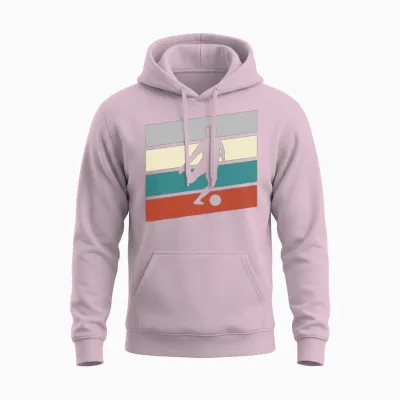 Soccer Retro Unisex Hoodie - Light Pink