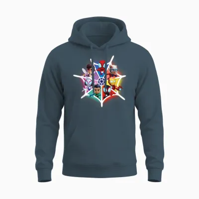 Marvel Spidey and His Amazing Friends Avengers Team-Up T-Shirt, Black Unisex Hoodie - Dark Heather