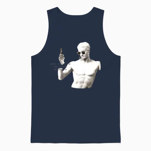 Retro Unisex Tank Top - Navy
