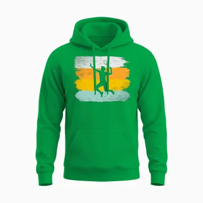 Badminton Retro Unisex Hoodie - Irish Green