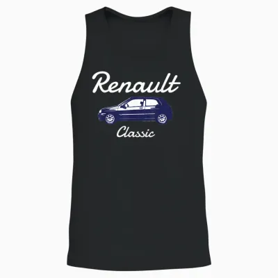 Renault Clio Car Classic Hatchback Unisex Tank Top - Black