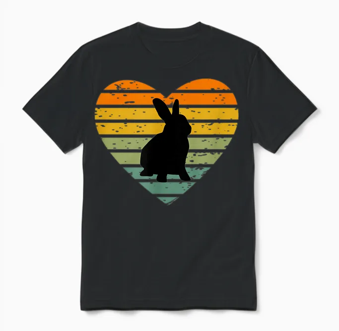 Ich Liebe Hasen Häschen Hasenfan Kaninchen Ostern Osterhase Unisex T-Shirt in Black