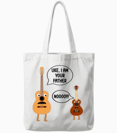 Uke I Am Your Father Tote Bags - White