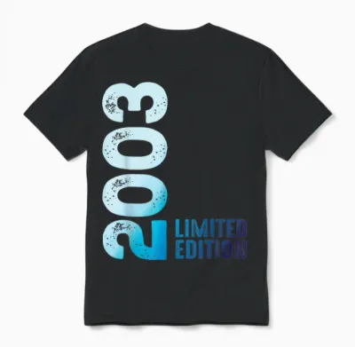 Limited Edition Anniversary 2003 T-Shirt, Black, S Unisex T-Shirt - Black