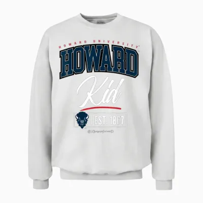 Howard University - Hu Hbcu Kid Unisex Sweatshirt - White