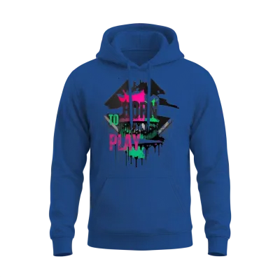 Street Culture Grunge Style Unisex Hoodie - Royal