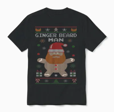 Ginger Beard Man Unisex T-Shirt - Black