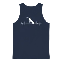 Dog Training Dog Trainer Dog Heart Line Gift Unisex Tank Top - Navy – 1