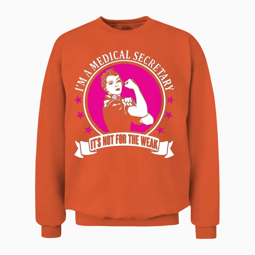 Medical Secretary Unisex Sweatshirt in Orange