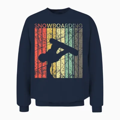 Snowboarding Retro Unisex Sweatshirt - Navy