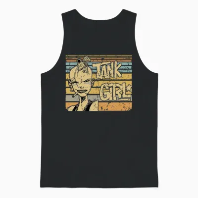 Tank Girl Retro Girl War Unisex Tank Top - Black