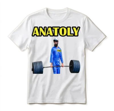 Anatoly Gym Cleaner Unisex T-Shirt - White