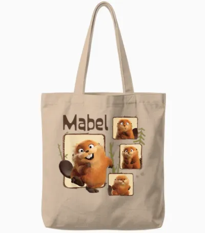 Disney and Pixar's Hoppers Beaver Mabel Tanaka Tote Bags - Natural