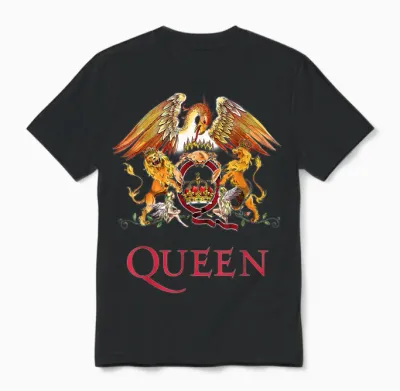 Queen Official Classic Crest T-Shirt, Black Unisex T-Shirt - Black