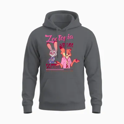 Disney Zootopia 2 Judy Hopps & Nick Wilde Undercover Unisex Hoodie - Charcoal