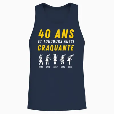 Gift Idea Drole Humour 40 Ans 1986 Anniversaire Femme Unisex Tank Top - Navy