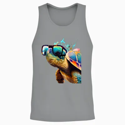 Schildkröte Mit Sonnenbrille Unisex Tank Top - Sport Grey