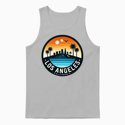 Los Angeles Retro Unisex Tank Top - Ash