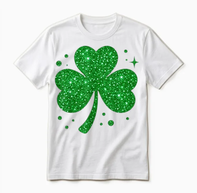 St Patrick's Day Shamrock Shamrock Ireland Lucky Party Unisex T-Shirt in White
