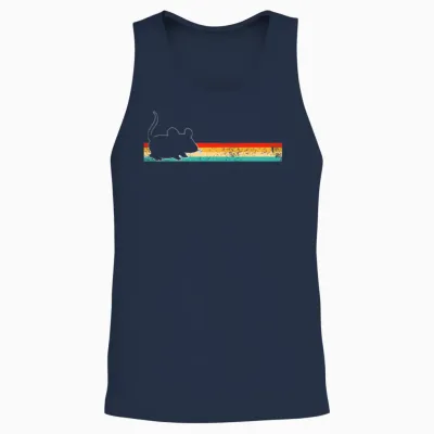 Mouse Retro Unisex Tank Top - Navy