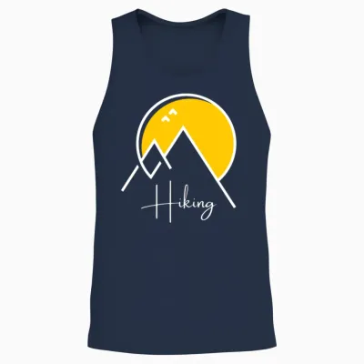 Hiking - Keep Calm and Hike On Unisex Tank Top - Navy