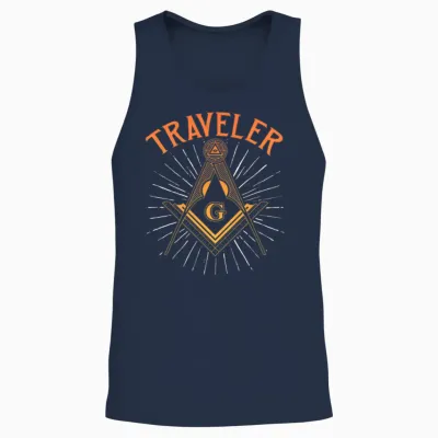 Masonic Freemasonry Fraternal Unisex Tank Top - Navy