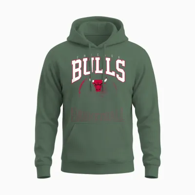 Fichiers Officiels Chicago Bulls X De La Nba Unisex Hoodie - Military Green