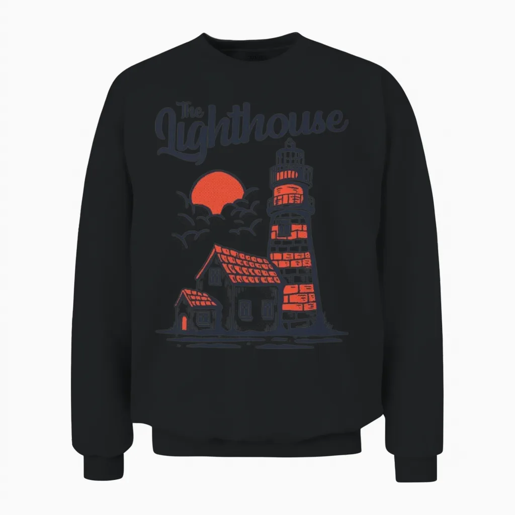 The Lighthouse Unisex Sweatshirt in Black