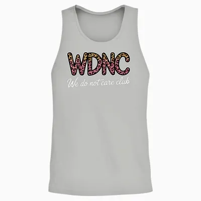 Wdnc We Do Not Care Club Leopard Funny Women Unisex Tank Top - Ash