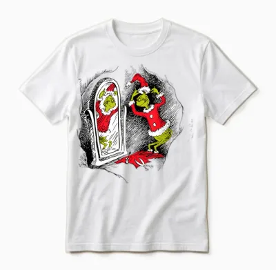 Dr. Seuss Grinch Saint Nick Unisex T-Shirt - White