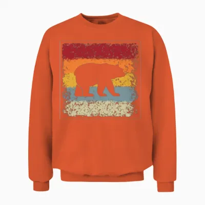 Bear Retro Unisex Sweatshirt - Orange