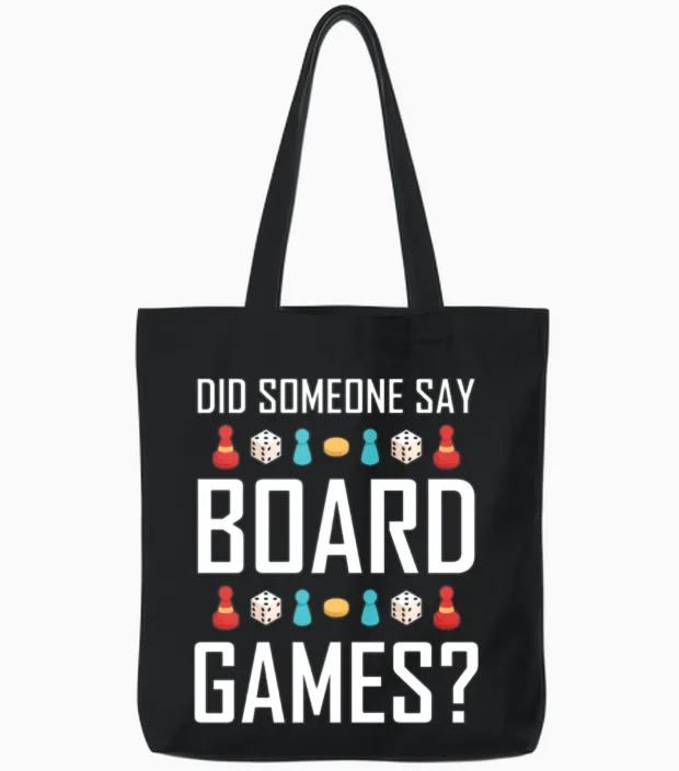 Board Game Board Game Player Board Game Gift Board Tote Bags in Black