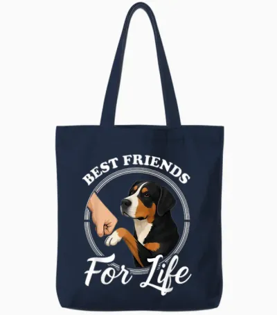 Großer Schweizer Sennenhund Liebhaber Design Schweizer Sennenhund Tote Bags - Navy