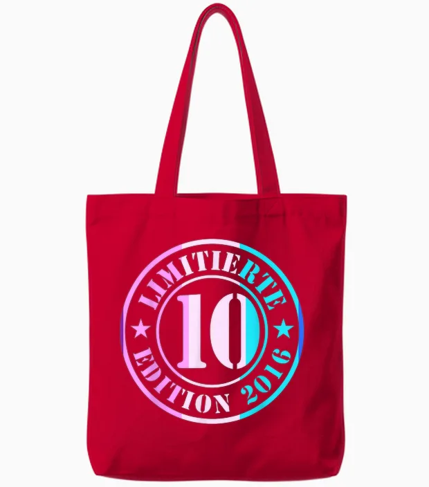 10. Geburtstag Junge Mädchen Limited Edition 2012 Jahre Tote Bags in Red