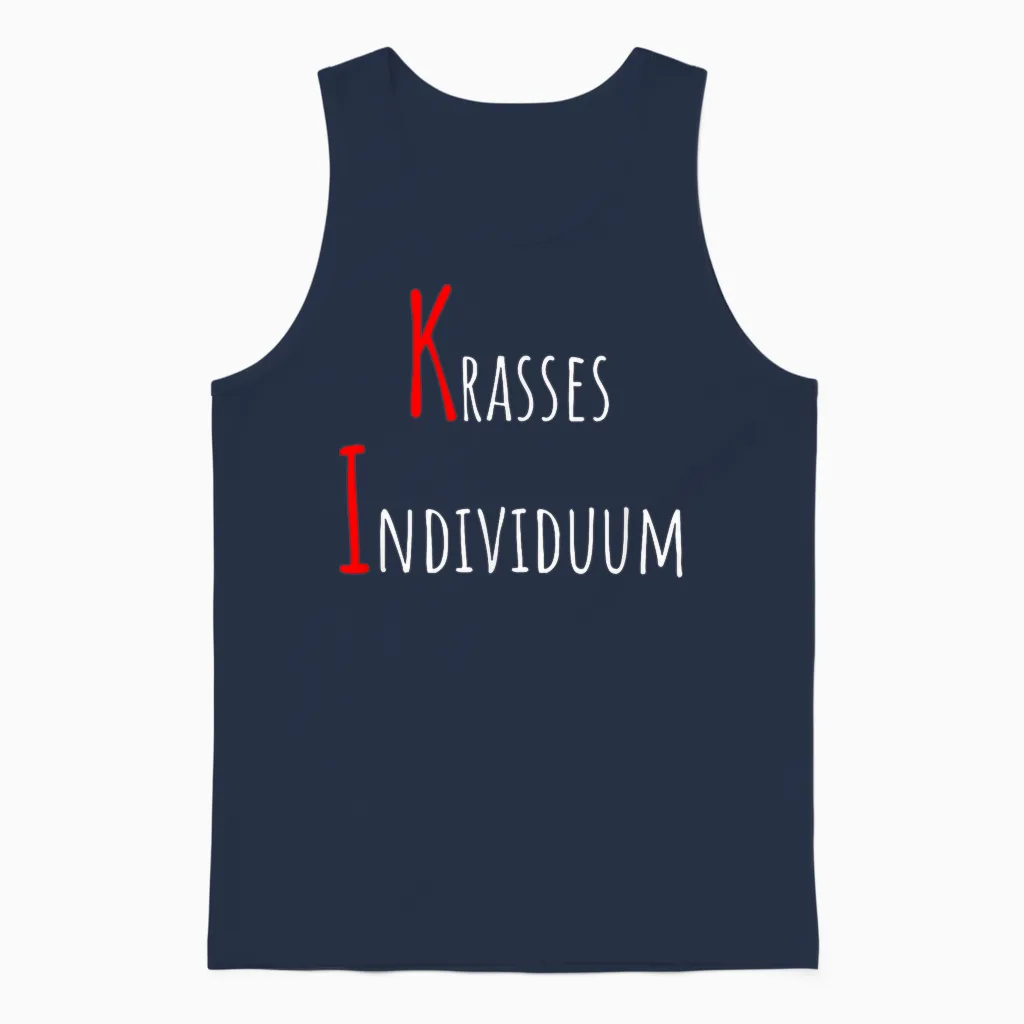 Ki Krasses Individuum Lustige Künstliche Intelligenz Sprüche Unisex Tank Top in Navy